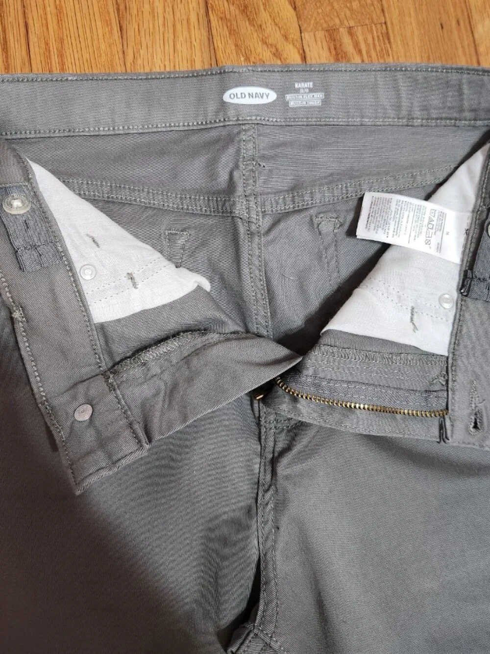 Old Navy Boy's Karate Built-In Flex Max Slim Denim Pants - Gray - Size 16